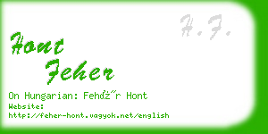 hont feher business card
